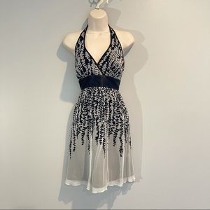 Black and White Halter Dress by Express